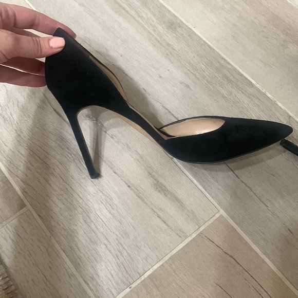 Manolo Blahnik black suede D’Orsay pump heels SZ 37 - Picture 3 of 8